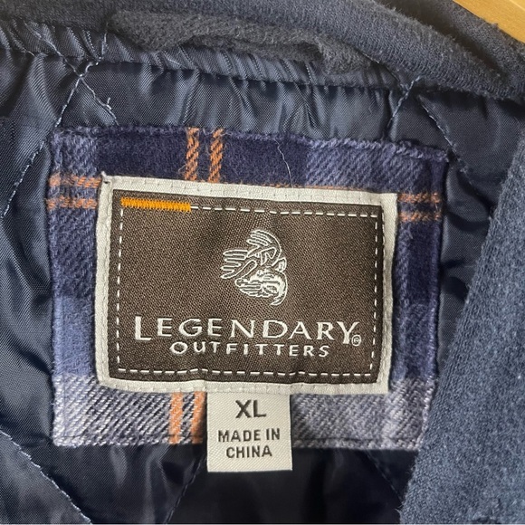 Legendary Whitetails XL Quilted Plaid Hooded Shacket Camp Outdoor Warm Casual - Picture 6 of 10